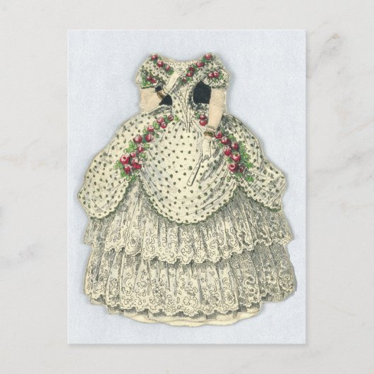 Vintag Jenny Lind Paper Doll Postkarte (Vorderseite)