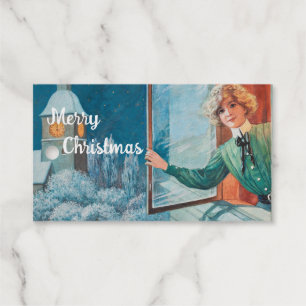 Vintag Jenny Nyström Custom Frohe Weihnachten Geschenkanhänger