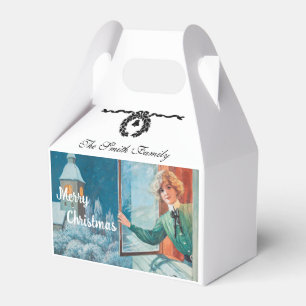 Vintag Jenny Nyström Custom Frohe Weihnachten Geschenkschachtel