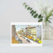 Vintag Jersey City, New Jersey, Downtown View Postkarte (Stehend Vorderseite)