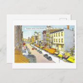 Vintag Jersey City, New Jersey, Downtown View Postkarte (Vorne/Hinten)