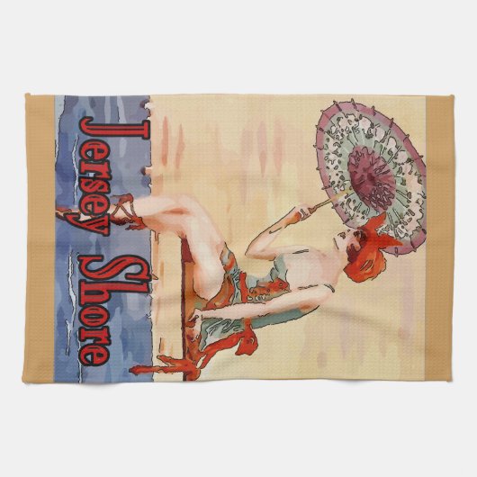 Vintag Jersey Shore Handtuch (Horizontal)