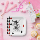 Vintag Jester Lady Pappteller (Party)