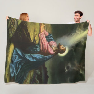 Vintag Jesus Christus beten, Garten von Gethsemane Fleecedecke