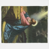 Vintag Jesus Christus beten, Garten von Gethsemane Fleecedecke (Vorderseite (Horizontal))