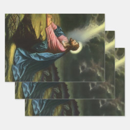 Vintag Jesus Christus beten, Garten von Gethsemane Geschenkpapier Set