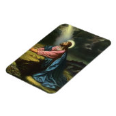 Vintag Jesus Christus beten, Garten von Gethsemane Magnet (Linke Seite)