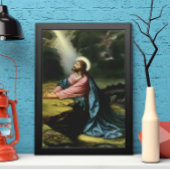 Vintag Jesus Christus beten, Garten von Gethsemane Poster