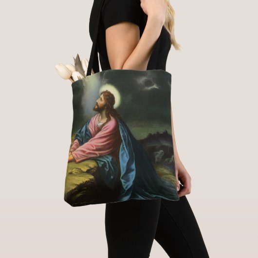 Vintag Jesus Christus beten, Garten von Gethsemane Tasche (Von Nahem)