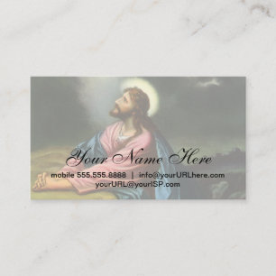 Vintag Jesus Christus beten, Garten von Gethsemane Visitenkarte