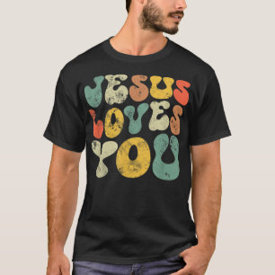Vintag Jesus Lieben Sie Jesus Christlich Männer Fr T-Shirt