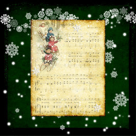 Vintag Jingle Bells Scrapbook Paper