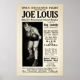 Vintag Joe Lewis Fight Poster