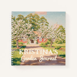 Vintag Johan Krouthén Fine Art Personal Garden Notizblock