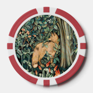Vintag John Dearle "Greenery" - Blume und Fuchs vo Pokerchips
