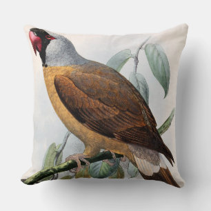 Vintag John Keulemans Mascarene Parrot Kissen