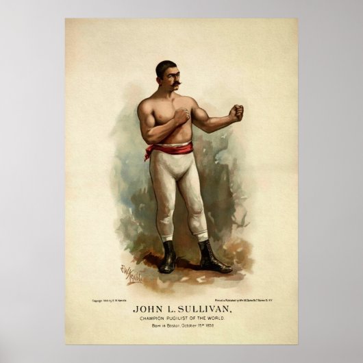 Vintag John L. Sullivan Poster (Vorne)