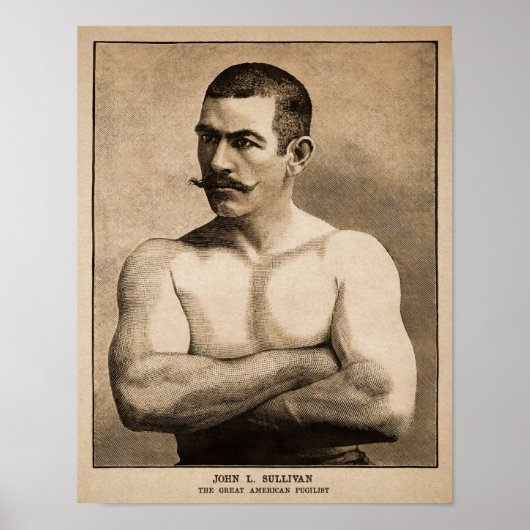 Vintag John L. Sullivan Werbeplakat Poster (Vorne)