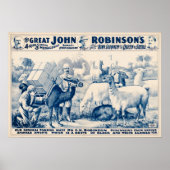 Vintag John Robinson Circus Poster (Vorne)