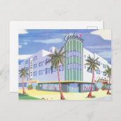 Vintag Johnina Hotel, Miami Beach, Florida Postkarte (Vorne/Hinten)