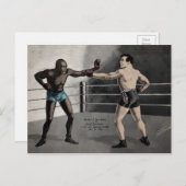 Vintag Johnson VS Jeffries Boxing Postkarte (Vorne/Hinten)