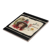 Vintag Jolly Halloween Hexe Fliese (Seite)