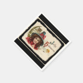Vintag Jolly Halloween Hexe Serviette (Ecke)