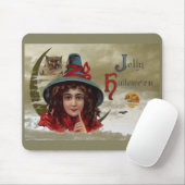 Vintag Jolly Halloween Witch Mouse Pad Mousepad (Mit Mouse)