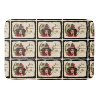 Vintag Jolly Halloween Witch Pattern Badematte