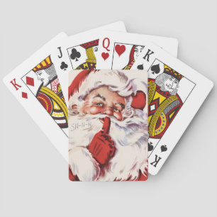 Vintag Jolly Old Santa Shhh Jumbo Spielkarten