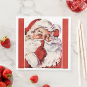 Vintag Jolly Old Santa Shhh Red Serviette (Beispiel)