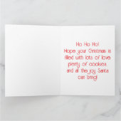 Vintag Jolly Santa Christmas Briefmarke Karte (Innenseite)