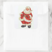 Vintag Jolly Santa Claus Quadratischer Aufkleber (Tasche)