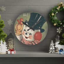 Vintag Jolly Snowman Retro Holiday