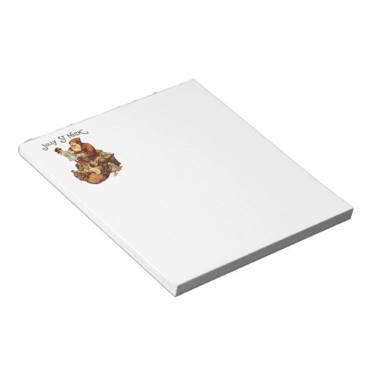 Vintag Jolly St. Nick Notizblock (angewinkelt)