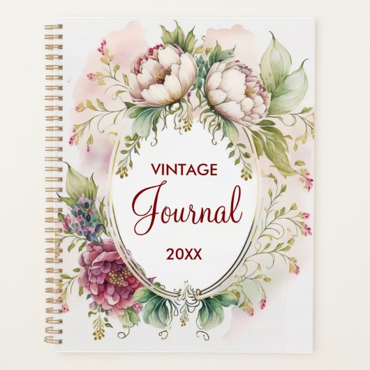 Vintag Journal-Kalender Personalisiert Planer (Vorderseite)