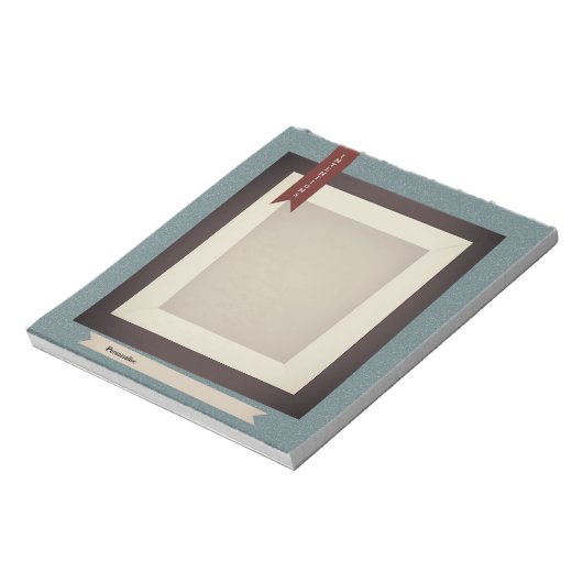 Vintag Journal Taary Blue Sepia Scrapbook Notizblock (Rotiert)