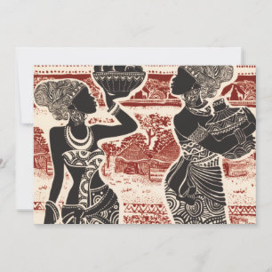 Vintag Joy Tribal African Women Village Ankündigung