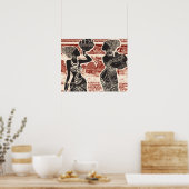 Vintag Joy Tribal African Women Village Poster (Küche)