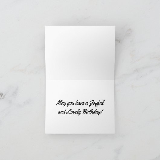 Vintag Joyous Birthday Karte (Innenseite)