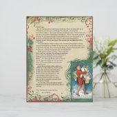 Vintag Joyous Shopper Weihnachtsbrief (Stehend Vorderseite)