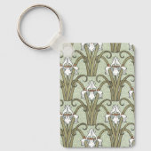 Vintag Jugendstil Iris Blume im Garten Schlüsselanhänger (Vorderseite)