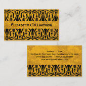 Vintag Jugendstil Retro Chic Elegante Blume Visitenkarte (Vorne/Hinten)