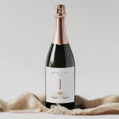 Vintag Jugendstil Wein Flasche Tischnummer Weinetikett