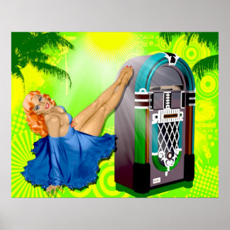 Vintag Juke Box Poster