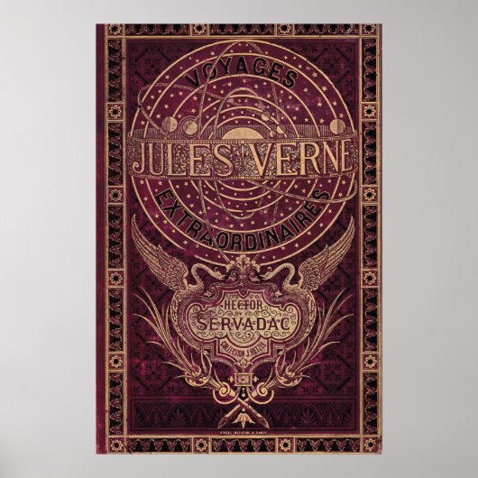 Vintag Jules Vern "Steampunk Cover Art" Poster (Vorne)