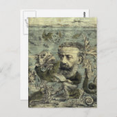 Vintag Jules Verne Periodische Abdeckung Postkarte (Vorne/Hinten)