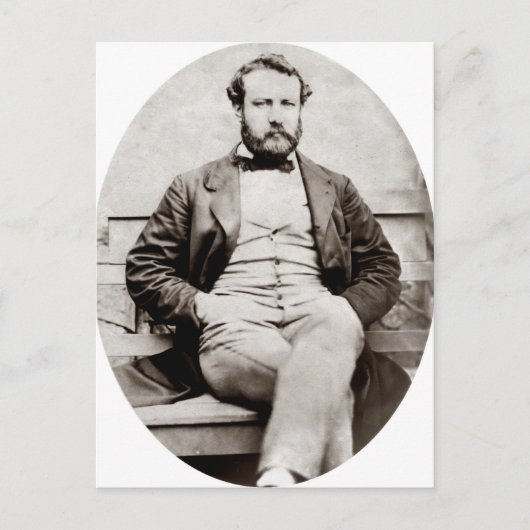 Vintag Jules Verne Portraitfotografie Postkarte (Vorderseite)