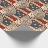 Vintag Juli 4. Geschenkpapier (Ecke)