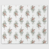 Vintag Juniper Greenerity Pattern Geschenkpapier (Flach)